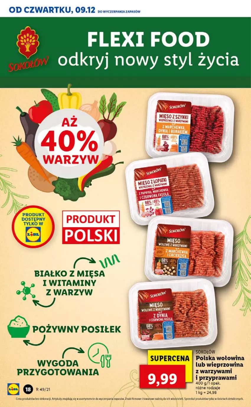 Gazetka promocyjna Lidl - GAZETKA OD 09.12 DO 12.12 - ważna 09.12 do 12.12.2021 - strona 18 - produkty: Warzywa, Wieprzowina, Wołowina