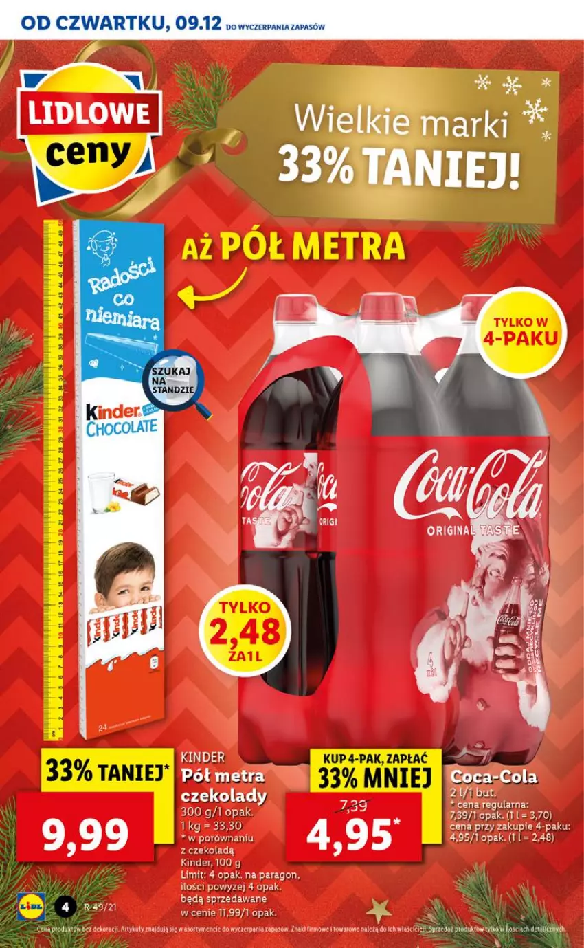 Gazetka promocyjna Lidl - GAZETKA OD 09.12 DO 12.12 - ważna 09.12 do 12.12.2021 - strona 4 - produkty: Kinder, Por