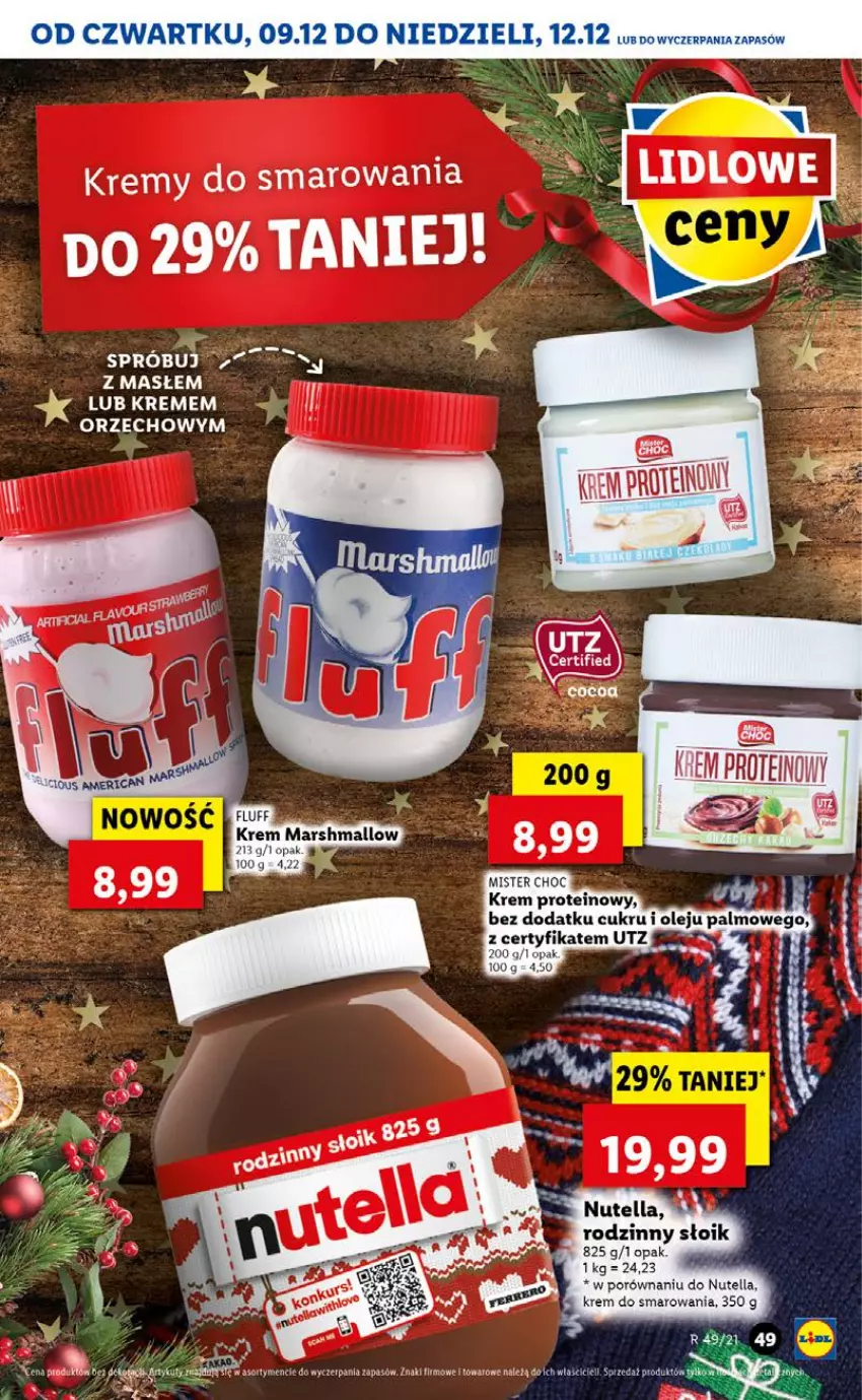 Gazetka promocyjna Lidl - GAZETKA OD 09.12 DO 12.12 - ważna 09.12 do 12.12.2021 - strona 49 - produkty: Mars, Nutella, Por