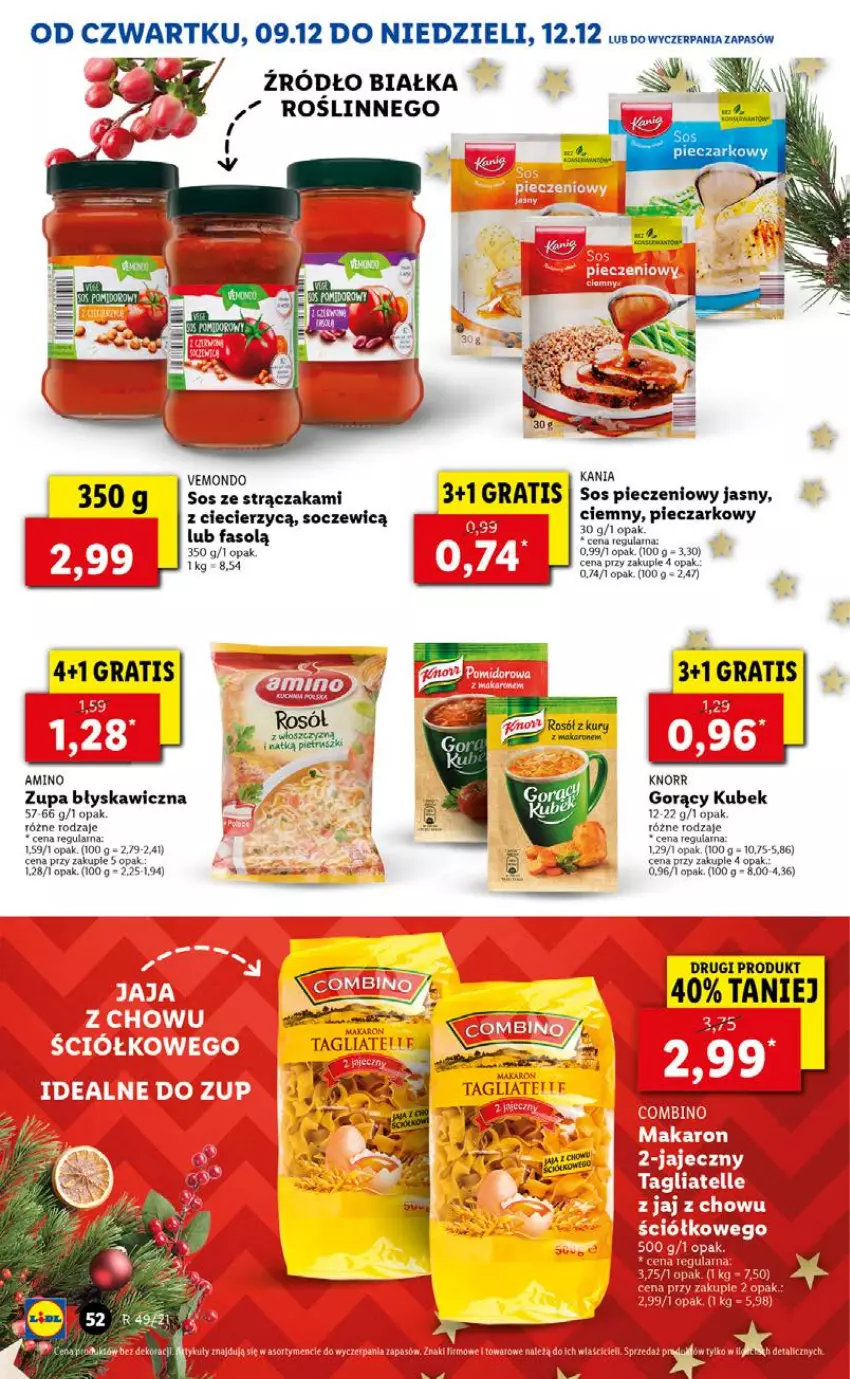 Gazetka promocyjna Lidl - GAZETKA OD 09.12 DO 12.12 - ważna 09.12 do 12.12.2021 - strona 52 - produkty: Fa, Gra, Knorr, Kubek, Piec, Sól, Sos, Sos pieczeniowy, Zupa