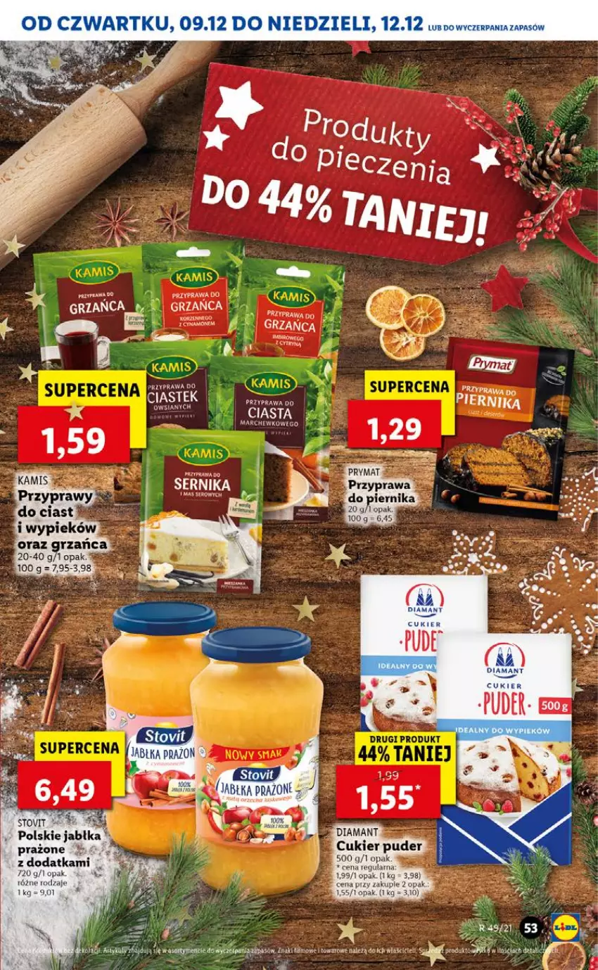 Gazetka promocyjna Lidl - GAZETKA OD 09.12 DO 12.12 - ważna 09.12 do 12.12.2021 - strona 53 - produkty: Jabłka, Piernik