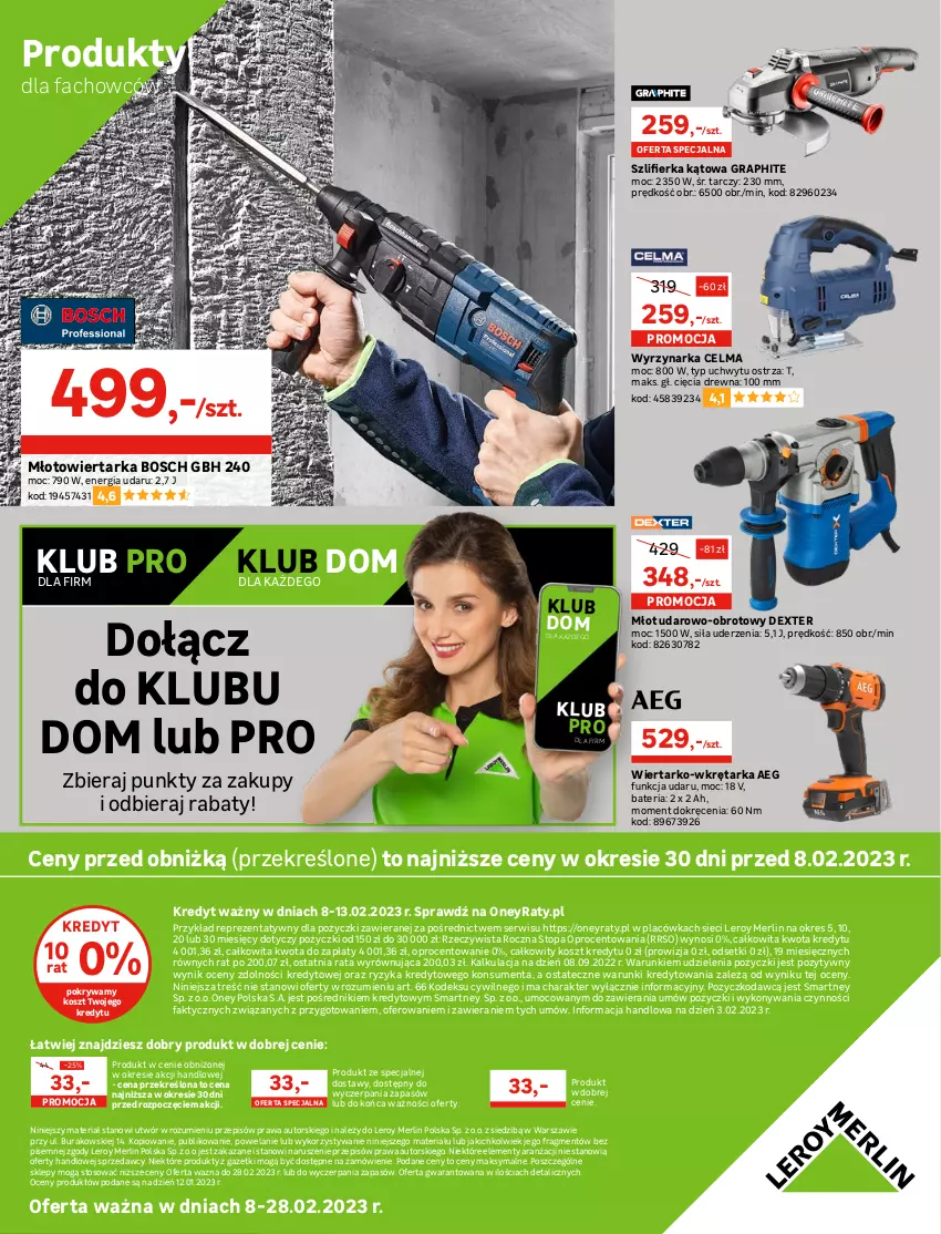 Gazetka promocyjna Leroy Merlin - Gazetka Leroy Merlin - ważna 08.02 do 28.02.2023 - strona 28 - produkty: AEG, Bateria, Bosch, Celma, Fa, Gra, Kosz, Młot, Młot udarowo-obrotowy, Młotowiertarka, Pokrywa, Ser, Sprzedawcy, Szlifierka, Szlifierka kątowa, Tarka, Top, Wiertarka, Wkręt, Wkrętarka, Wyrzynarka