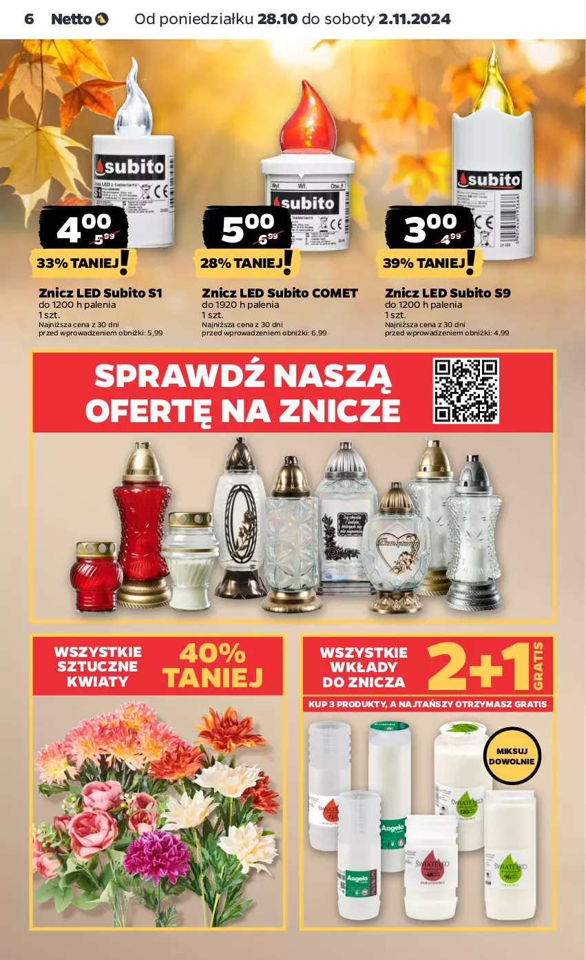 Gazetka promocyjna Netto - Artykuły spożywcze - ważna 28.10 do 02.11.2024 - strona 6 - produkty: Gra, Znicz