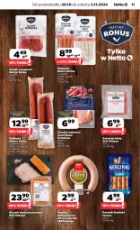 Gazetka promocyjna Netto - Artykuły spożywcze - Gazetka - ważna od 02.11 do 02.11.2024 - strona 11 - produkty: Salami, Parówki, Pasztet, Stół, Salceson, Szynka, Boczek, Kiełbasa, Berlinki, Fa