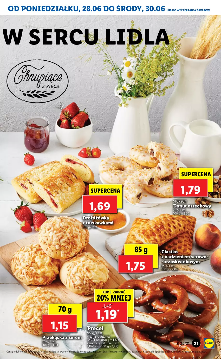 Gazetka promocyjna Lidl - GAZETKA - ważna 28.06 do 30.06.2021 - strona 21 - produkty: Donut, Ser