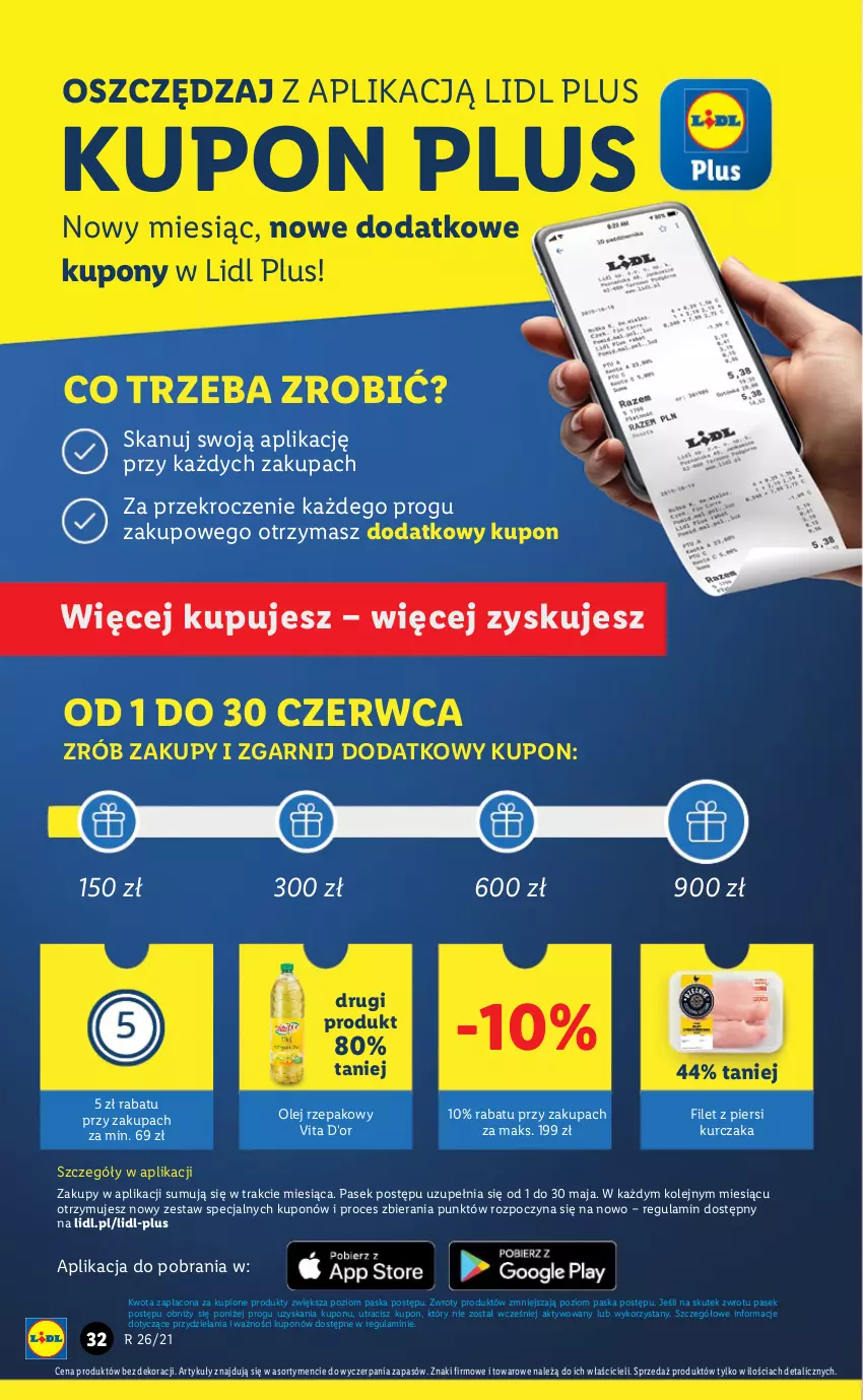 Gazetka promocyjna Lidl - GAZETKA - ważna 28.06 do 30.06.2021 - strona 32 - produkty: Filet z piersi kurczaka, Kurczak, Olej, Olej rzepakowy, Pasek