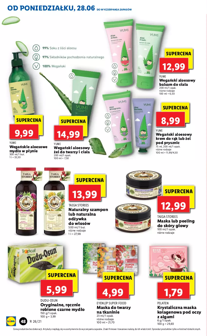 Gazetka promocyjna Lidl - GAZETKA - ważna 28.06 do 30.06.2021 - strona 48 - produkty: Balsam do ciała, Gin, Kolagen, Krem do rąk, LG, Maska, Maska do twarzy, Mydło, Mydło w płynie, Odżywka, Peeling, Szampon