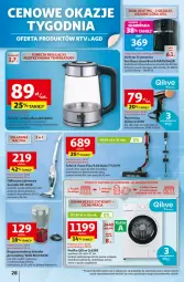 Gazetka promocyjna Auchan - Gazetka Wielkie Przeboje Cenowe Hipermarket Auchan - Gazetka - ważna od 07.01 do 07.01.2026 - strona 28 - produkty: Odkurzacz, Pralka, Top, Sok, Blender, Czajnik, Szczotka, Tefal, Silan, Kubek, Bosch, Parownica, Akumulator, Fa