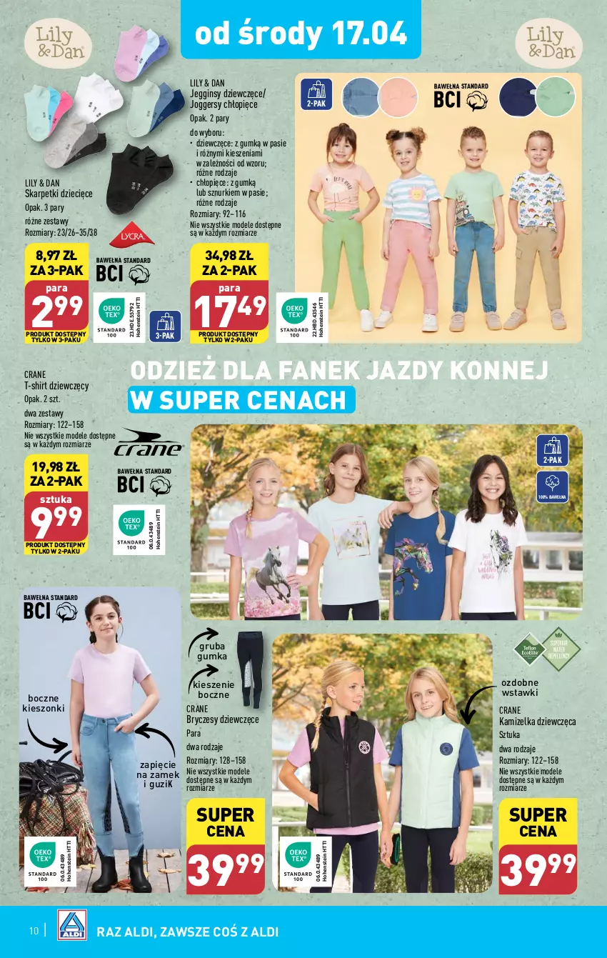 Gazetka promocyjna Aldi - Artykuły przemysłowe i tekstylia - ważna 17.04 do 20.04.2024 - strona 10 - produkty: Dzieci, Fa, Gin, Kamizelka, Karp, Skarpetki, T-shirt, Wełna