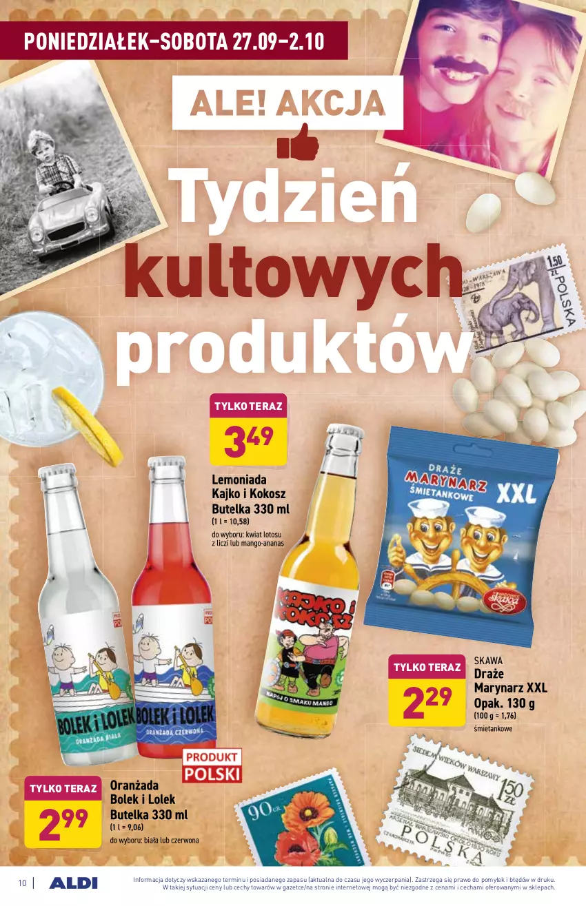 Gazetka promocyjna Aldi - ważna 27.09 do 02.10.2021 - strona 10 - produkty: Ananas, Kawa, Kokos, Kosz, Lemoniada, Liczi, Mango, Oranżada, Tera