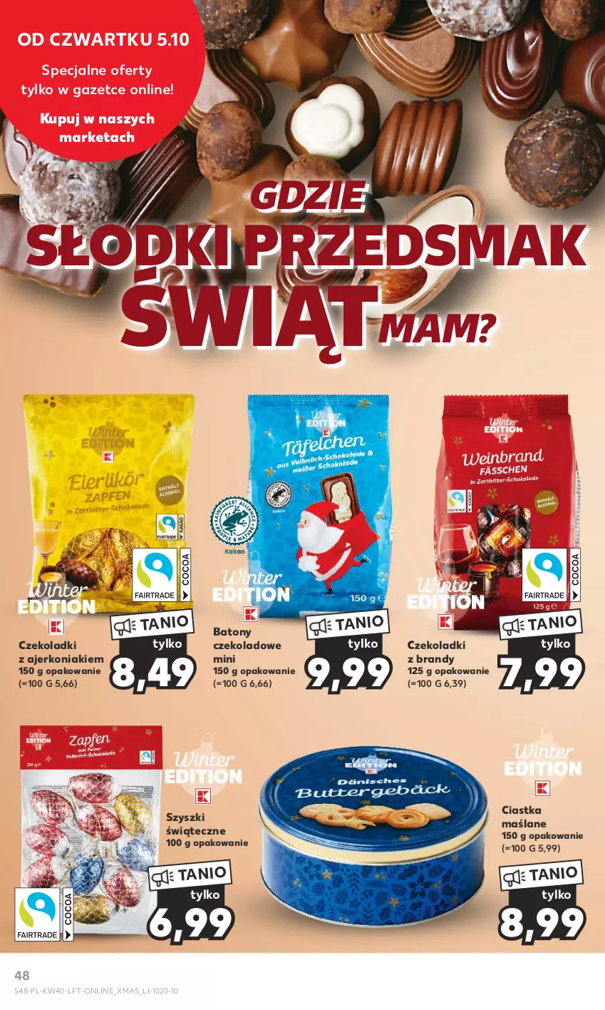 Gazetka promocyjna Kaufland - Gazetka tygodnia - ważna 05.10 do 11.10.2023 - strona 48 - produkty: Baton, Brandy, Ciastka