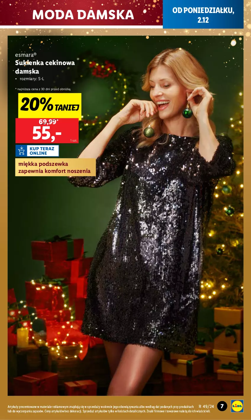 Gazetka promocyjna Lidl - GAZETKA - ważna 02.12 do 07.12.2024 - strona 7 - produkty: Moda, Sukienka