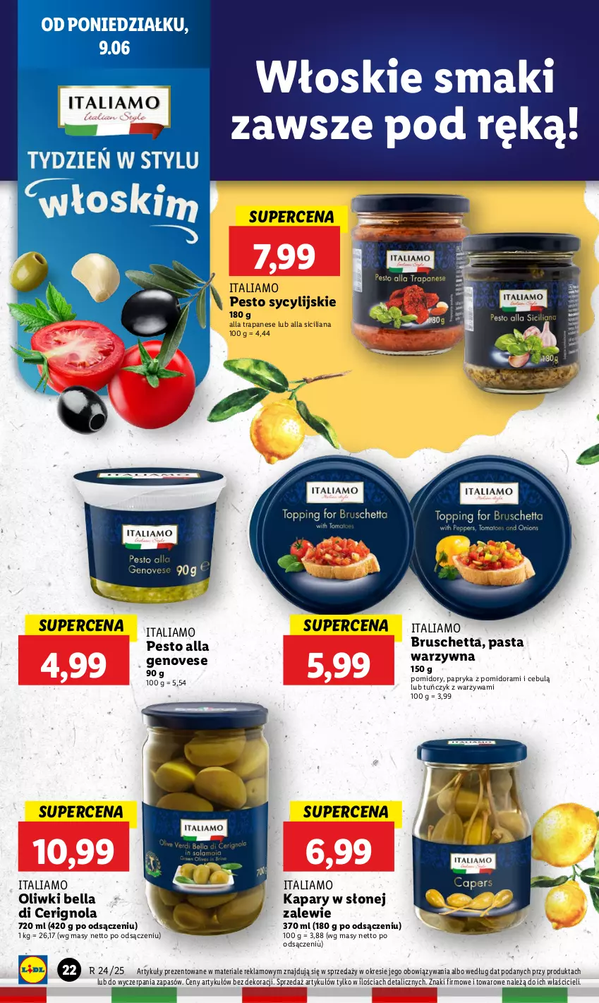 Gazetka promocyjna Lidl - GAZETKA - ważna 09.06 do 11.06.2025 - strona 24 - produkty: Bell, Bella, Kapary, Oliwki, Papryka, Pasta warzywna, Pesto, Pomidory, Tuńczyk, Warzywa