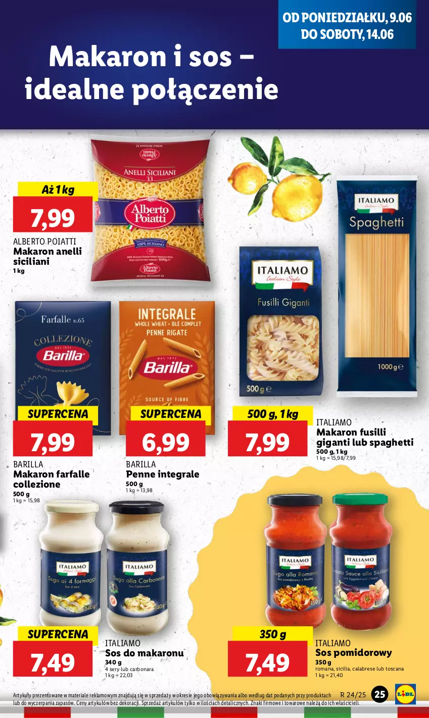 Gazetka promocyjna Lidl - GAZETKA - ważna 09.06 do 11.06.2025 - strona 27 - produkty: Barilla, Fa, Gra, Makaron, Penne, Ser, Sos, Sos do makaronu, Sos pomidorowy, Spaghetti