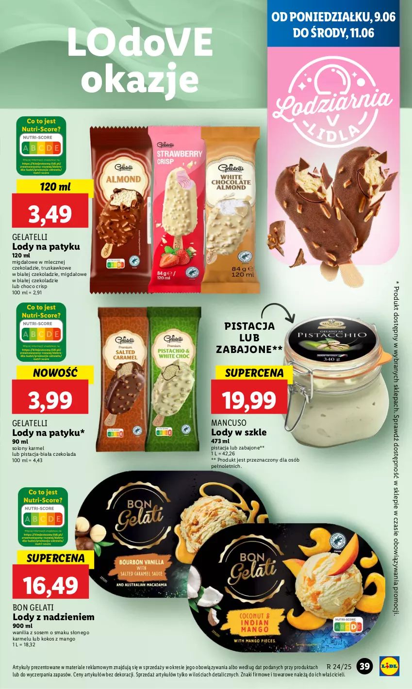 Gazetka promocyjna Lidl - GAZETKA - ważna 09.06 do 11.06.2025 - strona 45 - produkty: Czekolada, Dove, Kokos, Lody, Mango, Sos