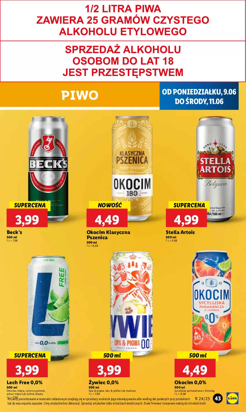 Gazetka promocyjna Lidl - GAZETKA - ważna 09.06 do 11.06.2025 - strona 49 - produkty: Arbuz, Koc, Limonka, Mięta, Okocim, Piwo, Pomelo