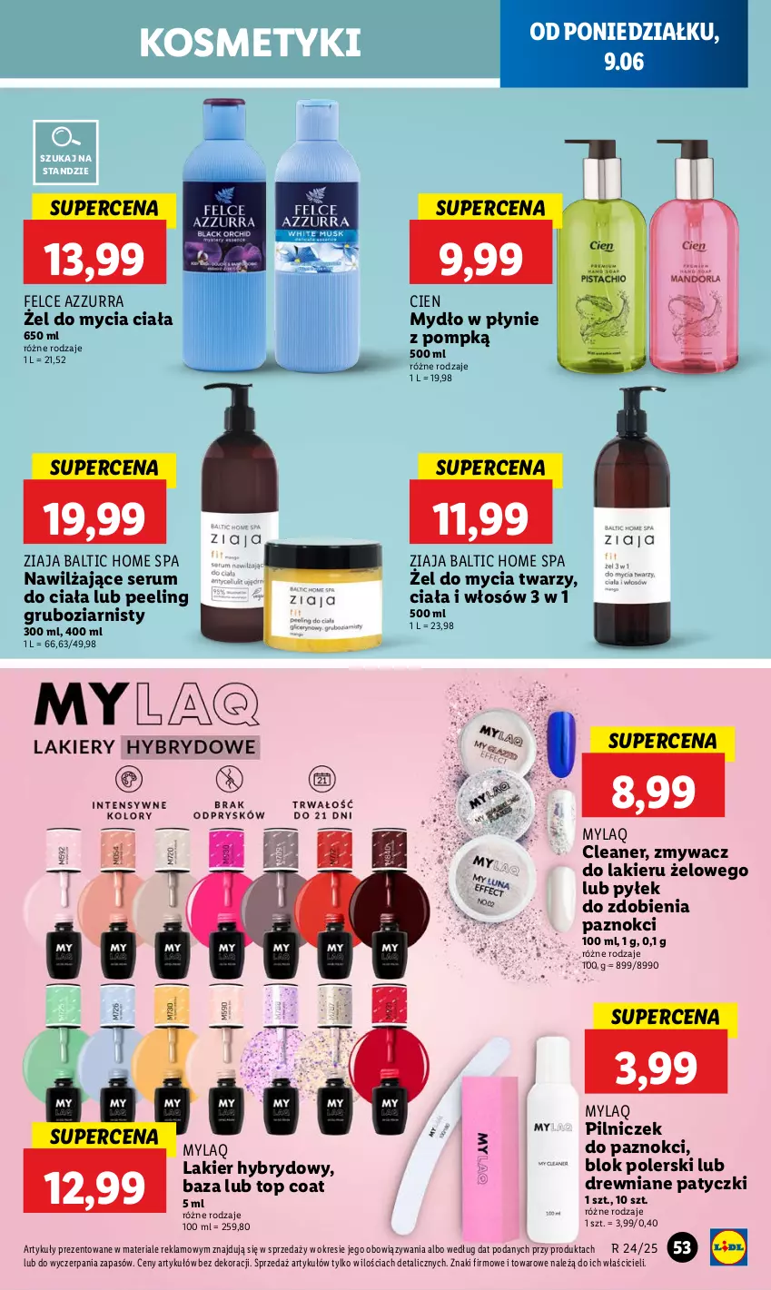 Gazetka promocyjna Lidl - GAZETKA - ważna 09.06 do 11.06.2025 - strona 61 - produkty: Lakier, Lakier hybrydowy, Mydło, Mydło w płynie, Peeling, Rum, Ser, Serum, Top, Ziaja