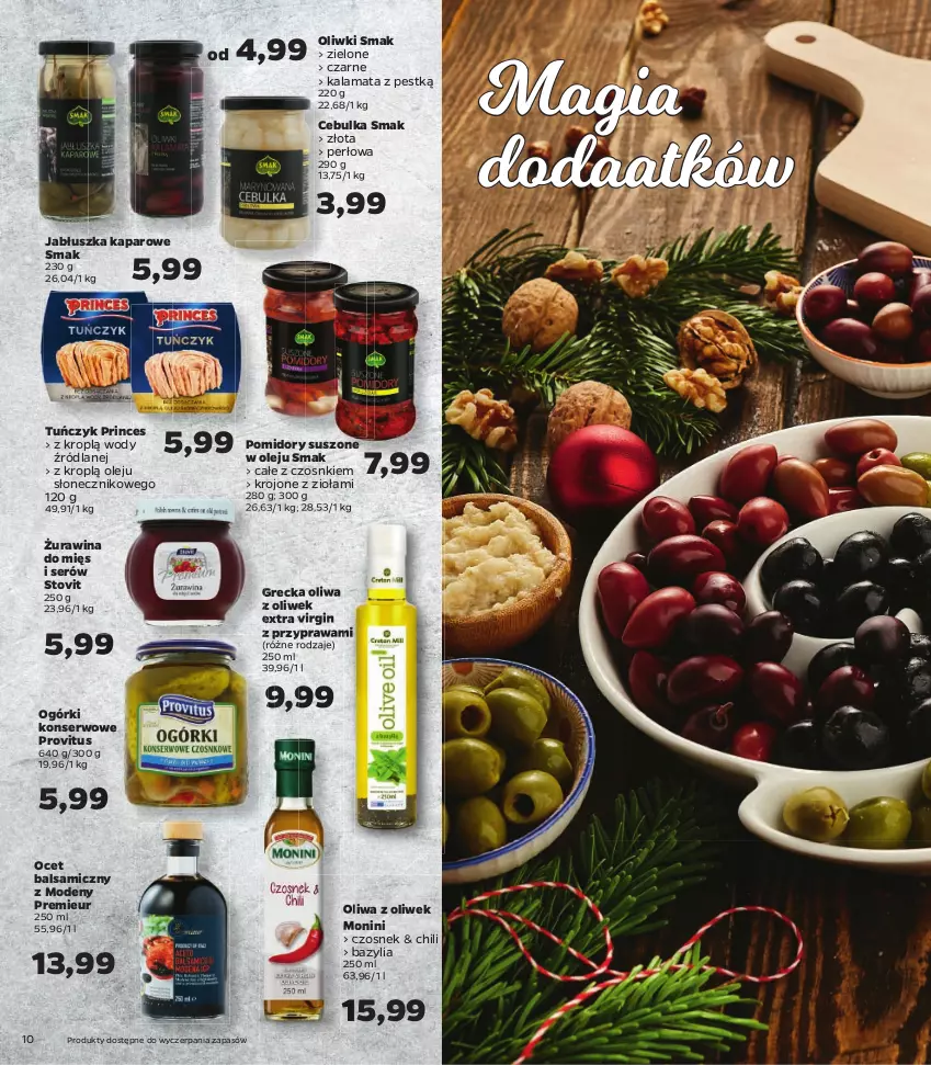 Gazetka promocyjna Netto - Katalog znanych marek - ważna 09.12 do 24.12.2021 - strona 10 - produkty: Bazyl, Bazylia, Bulion, Chrzan, Czosnek, Gin, Heinz, Knorr, Lion, Majonez, Monini, Mus, Musztarda, Ocet, Ocet balsamiczny, Ogórki konserwowe, Olej, Oliwa z oliwek, Oliwki, Piec, Pomidory, Prymat, Przyprawy, Ser, Sos, Sos pieczeniowy, Tuńczyk, Whisky, Winiary