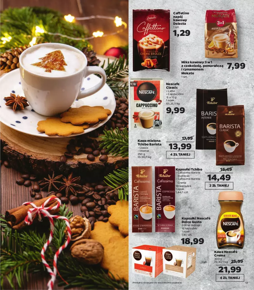 Gazetka promocyjna Netto - Katalog znanych marek - ważna 09.12 do 24.12.2021 - strona 17 - produkty: Cafissimo, Cappuccino, Delecta, Dolce Gusto, Gin, Jacobs, Kawa, Kawa mielona, Kawa ziarnista, Lavazza, Napój, Nescafé, Tchibo, Tchibo Barista