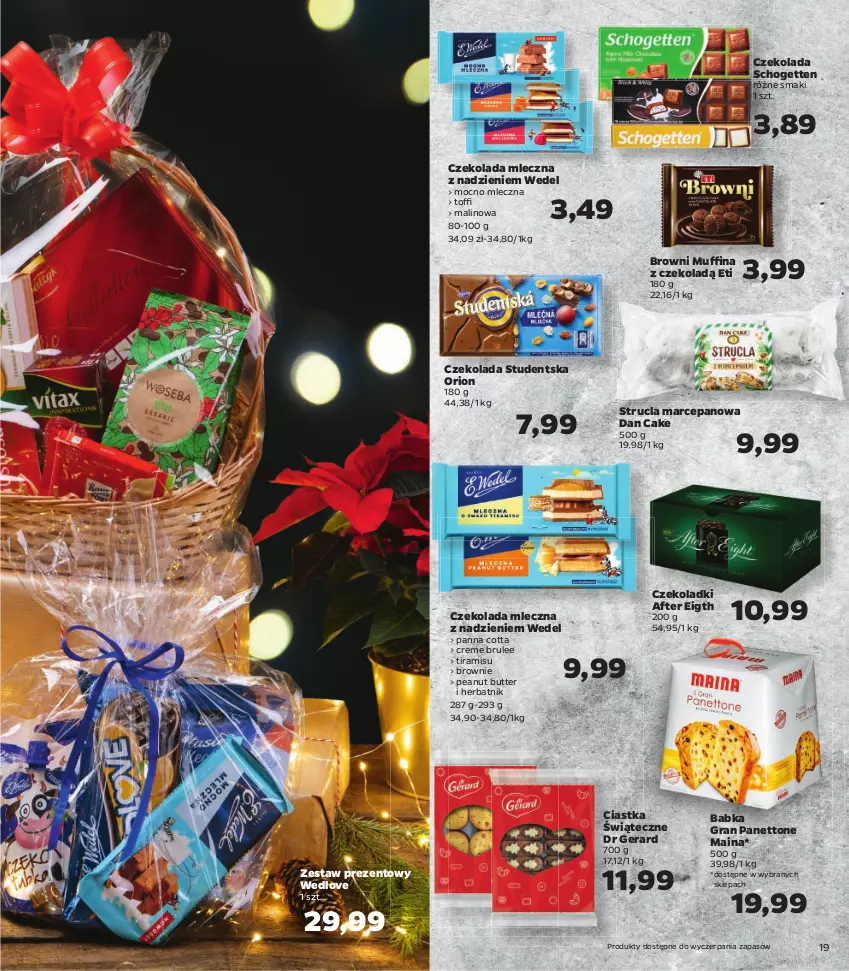 Gazetka promocyjna Netto - Katalog znanych marek - ważna 09.12 do 24.12.2021 - strona 19 - produkty: Babka, Brownie, Ciastka, Czekolada, Czekolada mleczna, Dan Cake, Dilmah, Dr Gerard, Gin, Gra, Herbata, Herbata czarna, Loyd, Panna cotta, Schogetten, Strucla, Teekanne, Zestaw prezentowy