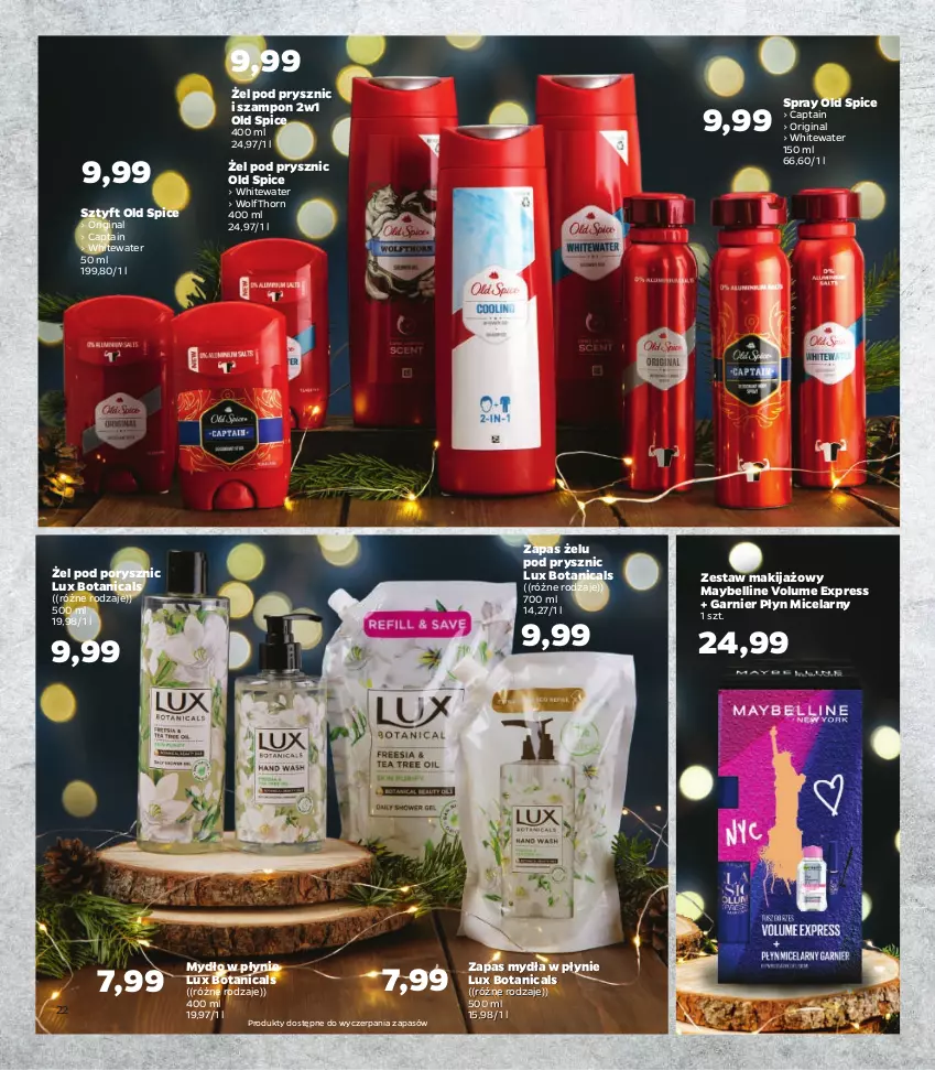 Gazetka promocyjna Netto - Katalog znanych marek - ważna 09.12 do 24.12.2021 - strona 22 - produkty: Balsam do ciała, Bell, Garnier, Gin, Krem przeciwzmarszczkowy, Makijaż, Mars, Maska, Maybelline, Mydło, Mydło w płynie, Old Spice, Piec, Płyn micelarny, Por, Sos, Szampon, Szarlotka, Zapas mydła w płynie