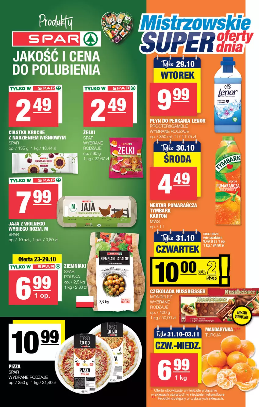 Gazetka promocyjna Spar - Spar-Mini - ważna 20.10 do 30.10.2024 - strona 3 - produkty: Ciastka, Czekolada, Gosh, Jaja, Lenor, Nektar, Płyn do płukania, Ser, Tymbark