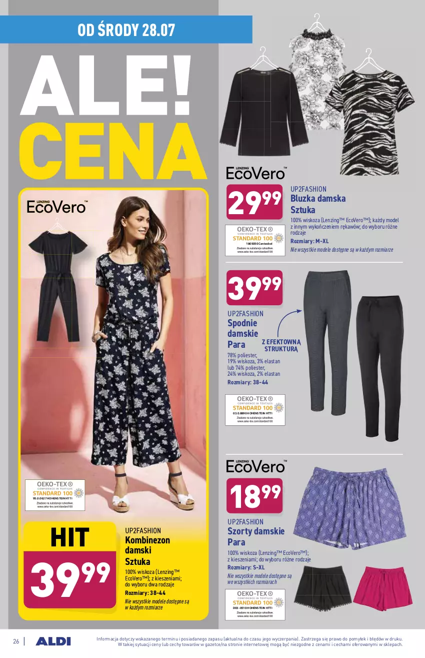 Gazetka promocyjna Aldi - ważna 26.07 do 31.07.2021 - strona 26 - produkty: Fa, Kombinezon, Spodnie, Szorty