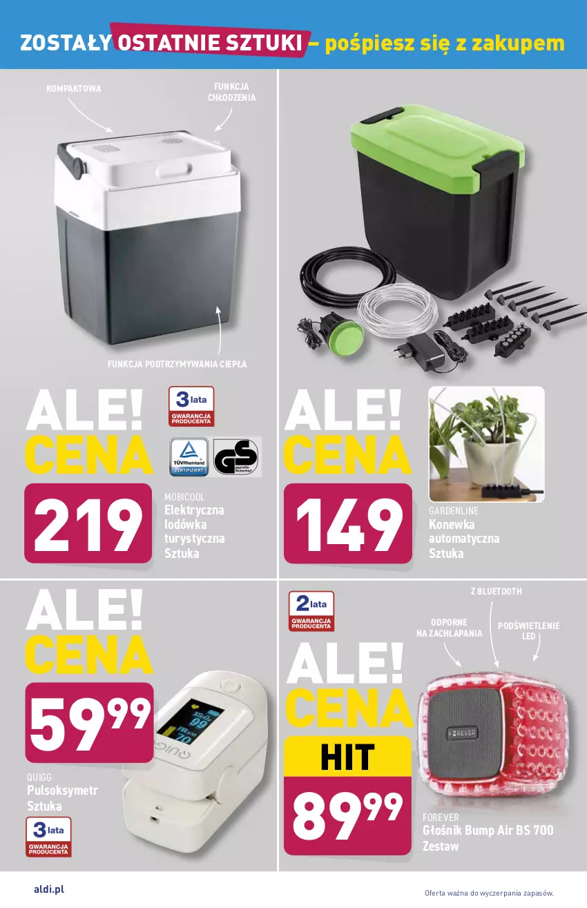 Gazetka promocyjna Aldi - ważna 26.07 do 31.07.2021 - strona 44 - produkty: BIC, Głośnik, Konewka, Lodówka, Por, Pulsoksymetr, Sok