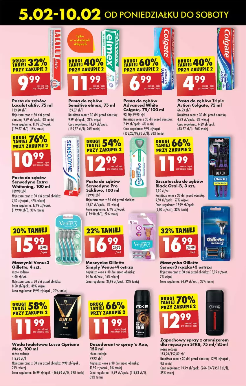 Gazetka promocyjna Biedronka - Od poniedzialku - ważna 05.02 do 10.02.2024 - strona 59 - produkty: Colgate, Dezodorant, Elmex, Gillette, Inka, Lacalut, Lack, LG, Maszynka, Pasta do zębów, Sensodyne, Str8, Szczoteczka, Szczoteczka do zębów, Szynka, Venus, Woda, Woda toaletowa