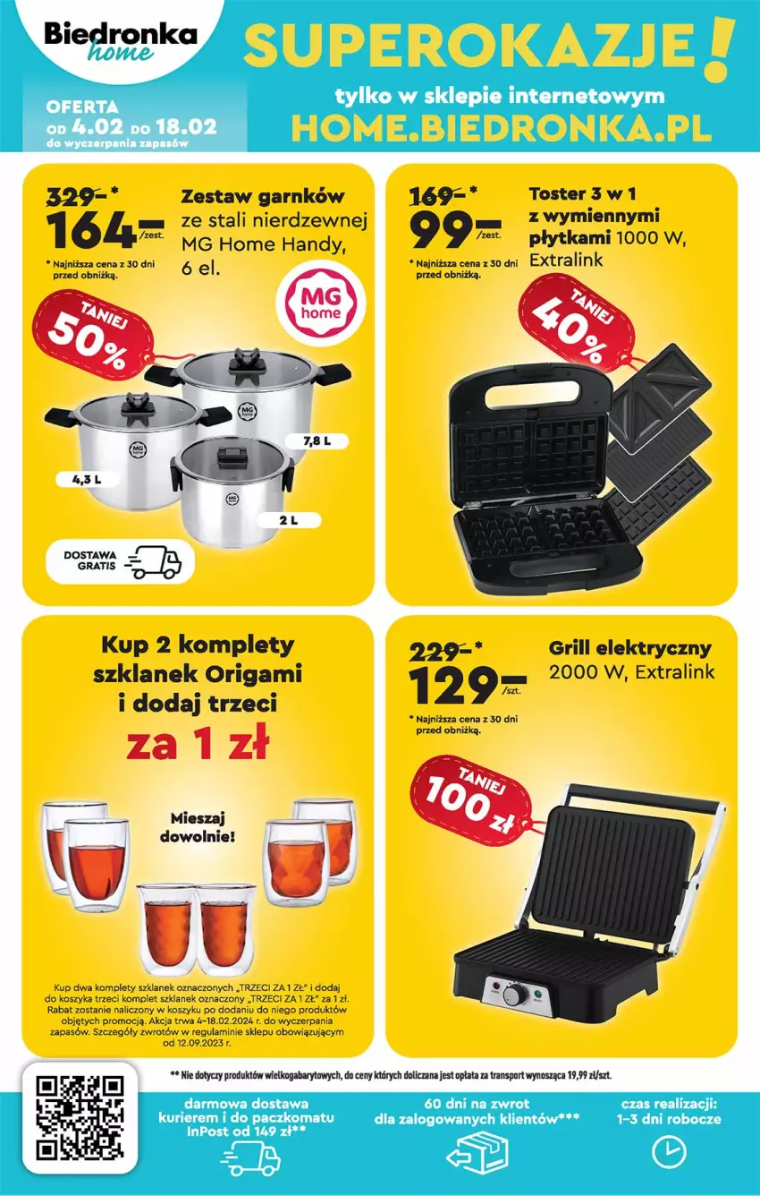 Gazetka promocyjna Biedronka - Od poniedzialku - ważna 05.02 do 10.02.2024 - strona 70 - produkty: Dron, Gra, Grill, Kosz, Płytka, Por, Sport, Toster, Tran