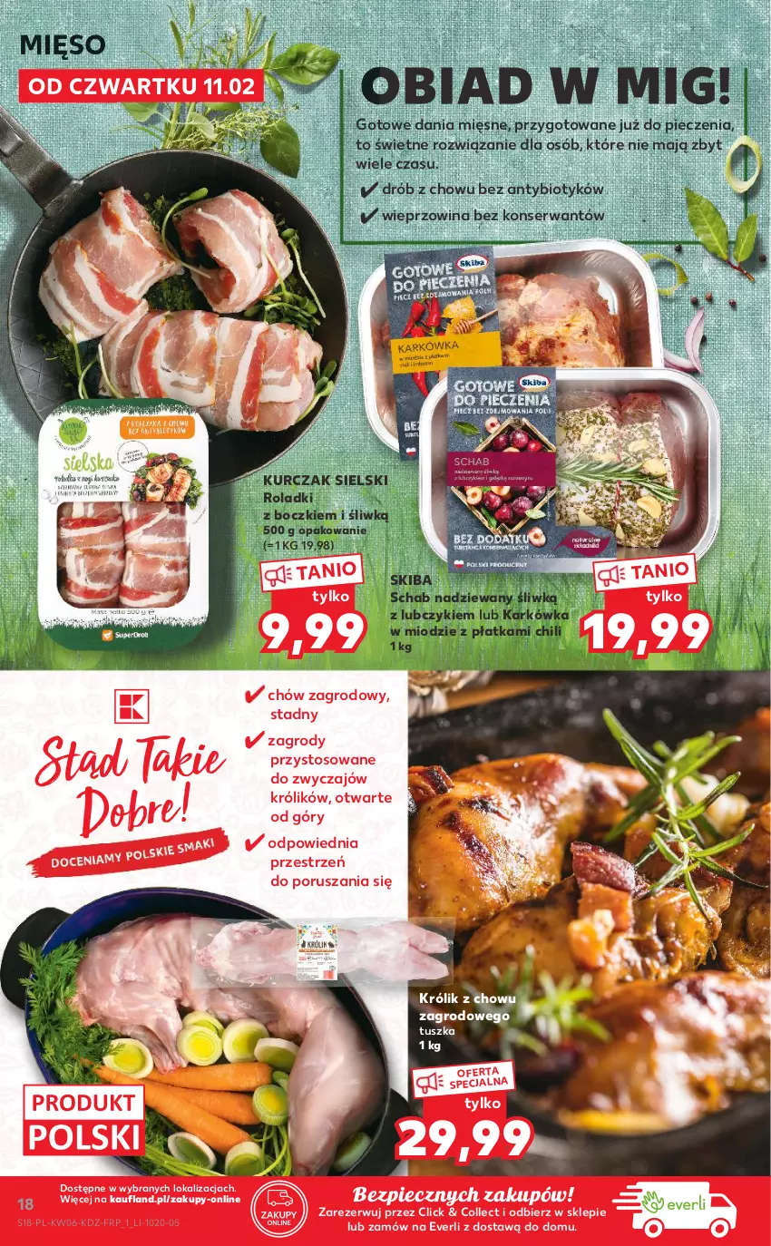 Gazetka promocyjna Kaufland - OFERTA TYGODNIA - ważna 11.02 do 17.02.2021 - strona 18 - produkty: Drób, Królik, Kurczak, Mięso, Piec, Por, Ser, Tusz, Wieprzowina