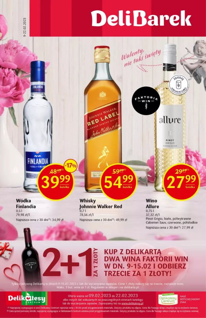 Gazetka promocyjna Delikatesy Centrum - Katalog alkoholowy DC06/07 - ważna 09.02 do 22.02.2023 - strona 1 - produkty: Fa, Finlandia, Johnnie Walker, Pinot Grigio, Whisky, Wino, Wódka