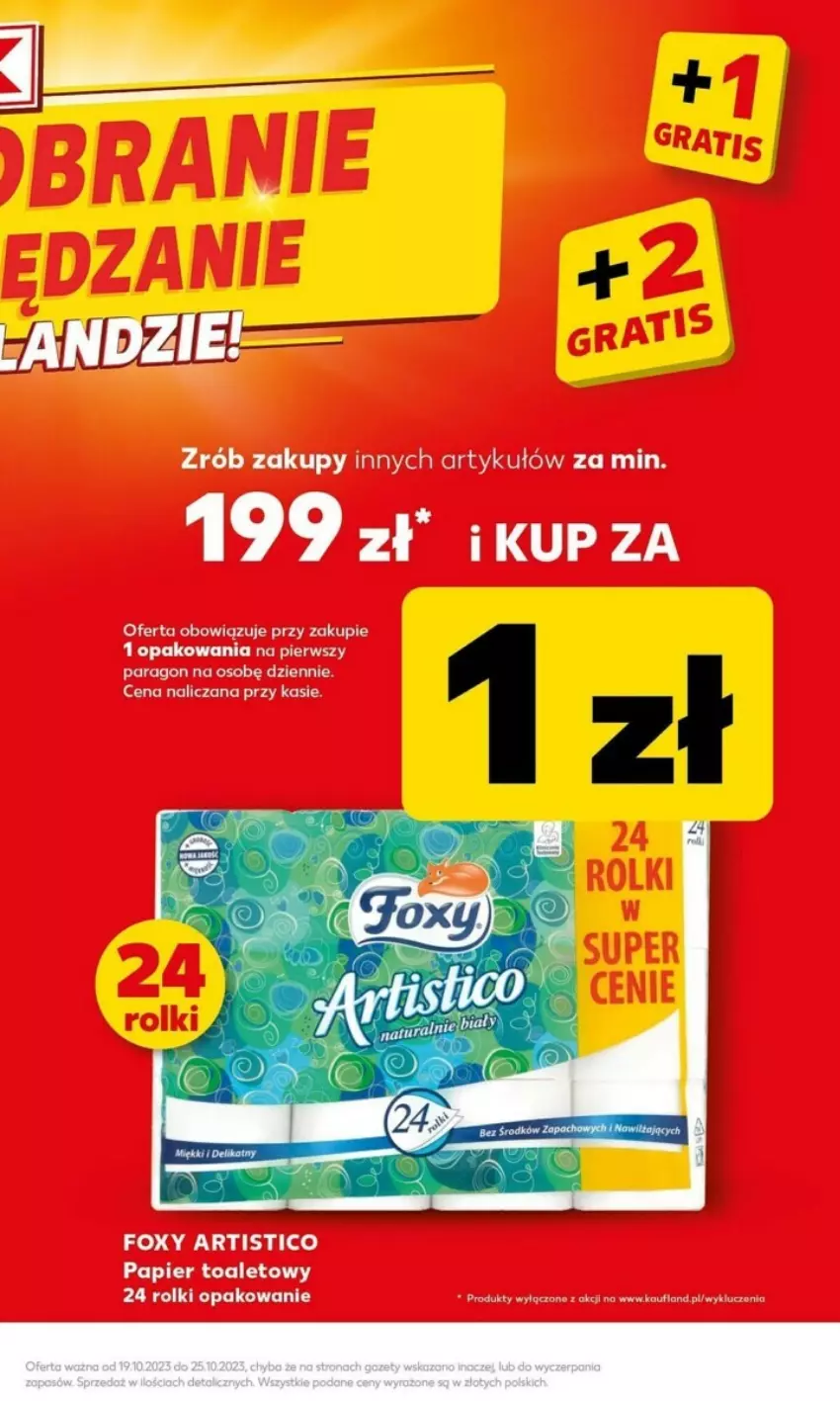 Gazetka promocyjna Kaufland - ważna 23.10 do 25.10.2023 - strona 14 - produkty: Foxy, Papier, Papier toaletowy, Rolki