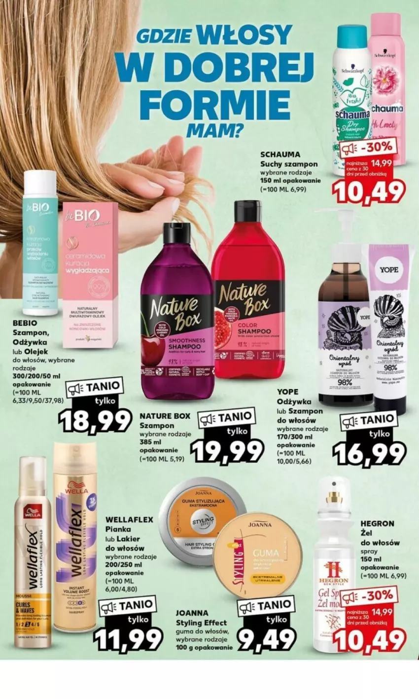 Gazetka promocyjna Kaufland - ważna 23.10 do 25.10.2023 - strona 8 - produkty: Hegron, Joanna, Lakier, Nature Box, Odżywka, Olej, Schauma, Suchy szampon, Szampon, Yope