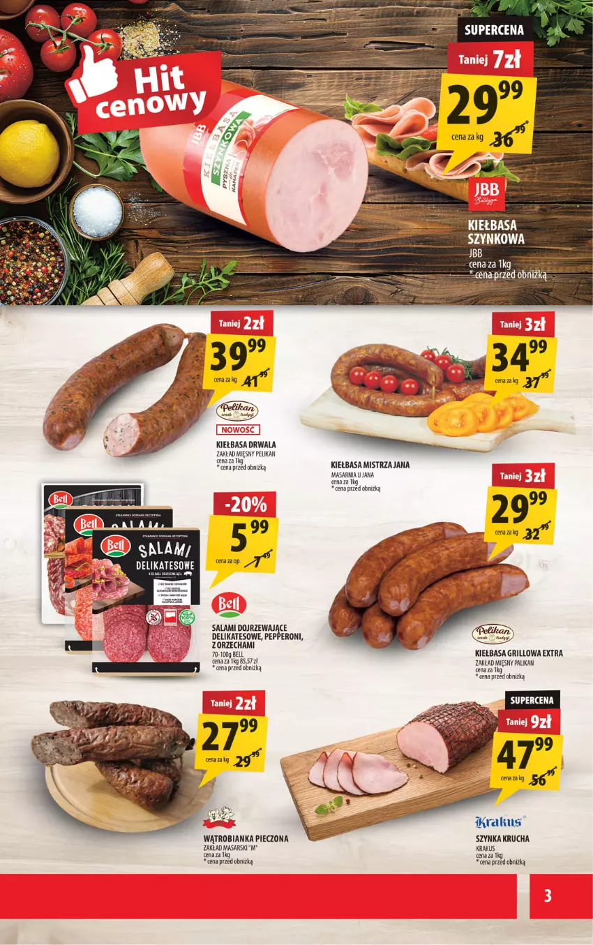 Gazetka promocyjna Arhelan - Gazetka - ważna 09.05 do 18.05.2025 - strona 3 - produkty: Bell, Bianka, Grill, Kiełbasa, Krakus, Piec, Salami, Szynka