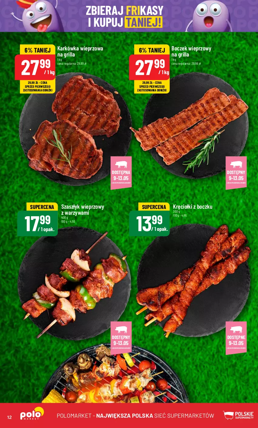 Gazetka promocyjna PoloMarket - Gazetka pomocyjna - ważna 08.05 do 14.05.2024 - strona 12 - produkty: Boczek, Boczek wieprzowy, Grill, Karkówka wieprzowa, Warzywa