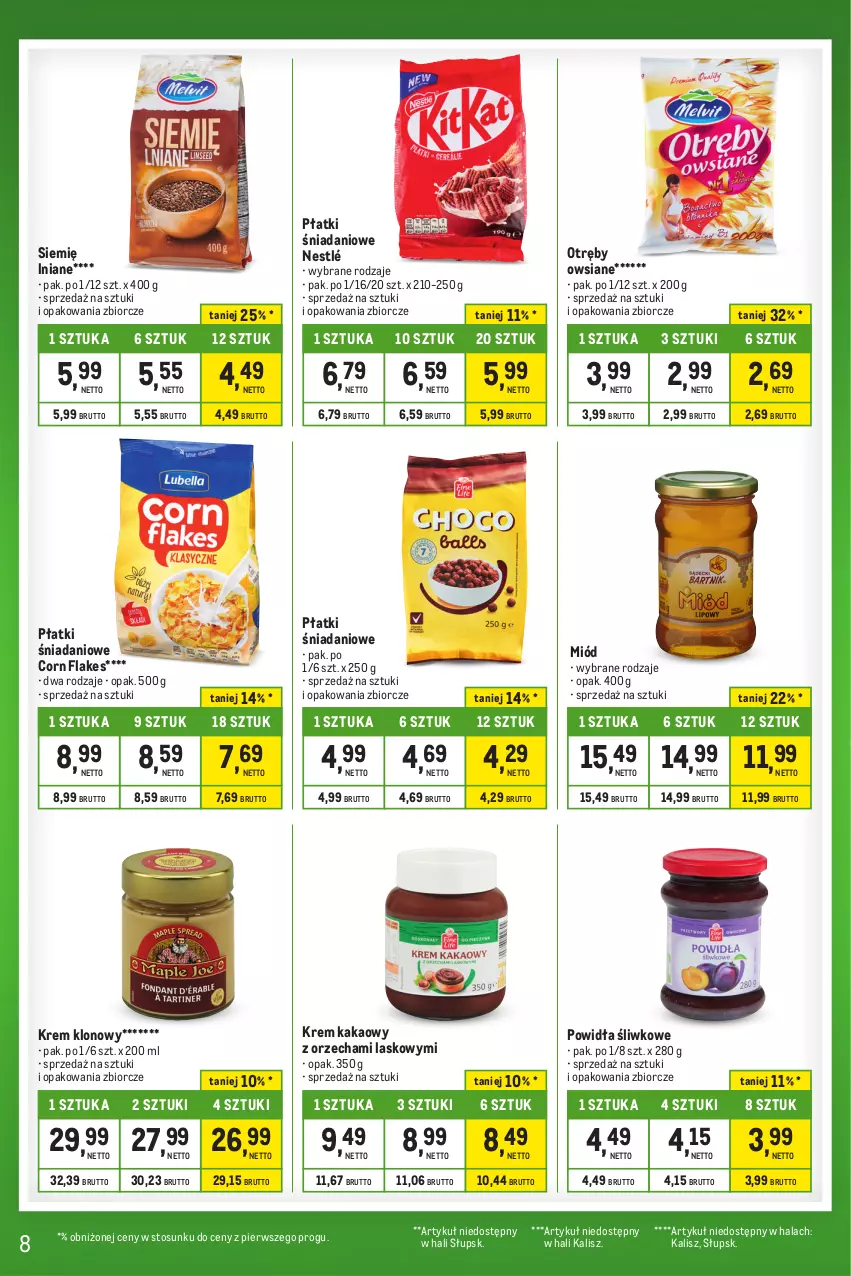 Gazetka promocyjna Makro - Kupujesz więcej płacisz mniej - oferta z alkoholem - ważna 01.10 do 31.10.2023 - strona 8 - produkty: Corn flakes, Danio, Kakao, Miód, Nestlé