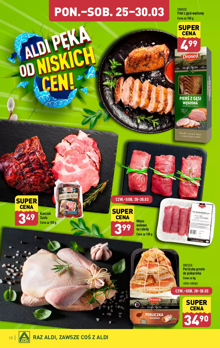 Gazetka promocyjna Aldi - Pełna oferta - ważna 25.03 do 30.03.2024 - strona 10 - produkty: Fa, Mięso, Mięso wołowe, Perliczka, Piekarnik