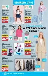 Gazetka promocyjna Aldi - Pełna oferta - Gazetka - ważna od 30.03 do 30.03.2024 - strona 40 - produkty: Sneakersy, Kardigan, Karp, Skarpetki, Wełna, Moda, Spodnie, Fa