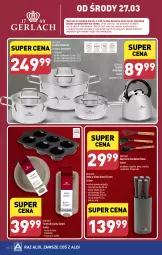 Gazetka promocyjna Aldi - Pełna oferta - Gazetka - ważna od 30.03 do 30.03.2024 - strona 44 - produkty: Sok, Noż, Gra, Nóż do chleba, Blok na noże, Miarka, Garnek, Czajnik, Trzepaczka, Uchwyty, Keksówka, Nóż szefa kuchni, Chleb, Rondel, Fa