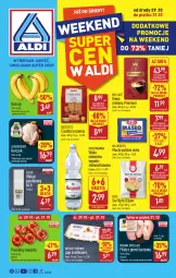 Gazetka promocyjna Aldi - Oferta weekendowa - Gazetka - ważna od 31.10 do 31.10.2025 - strona 1 - produkty: Kurczak, Rycki Edam, Banany, Ciastka, Sok, Ser, Mus, Gra, Jaja, Mięsne specjały, Kawa, Mlekovita, Muszynianka, Edam, Woda mineralna, Woda, Masło, Pomidory, Mleko