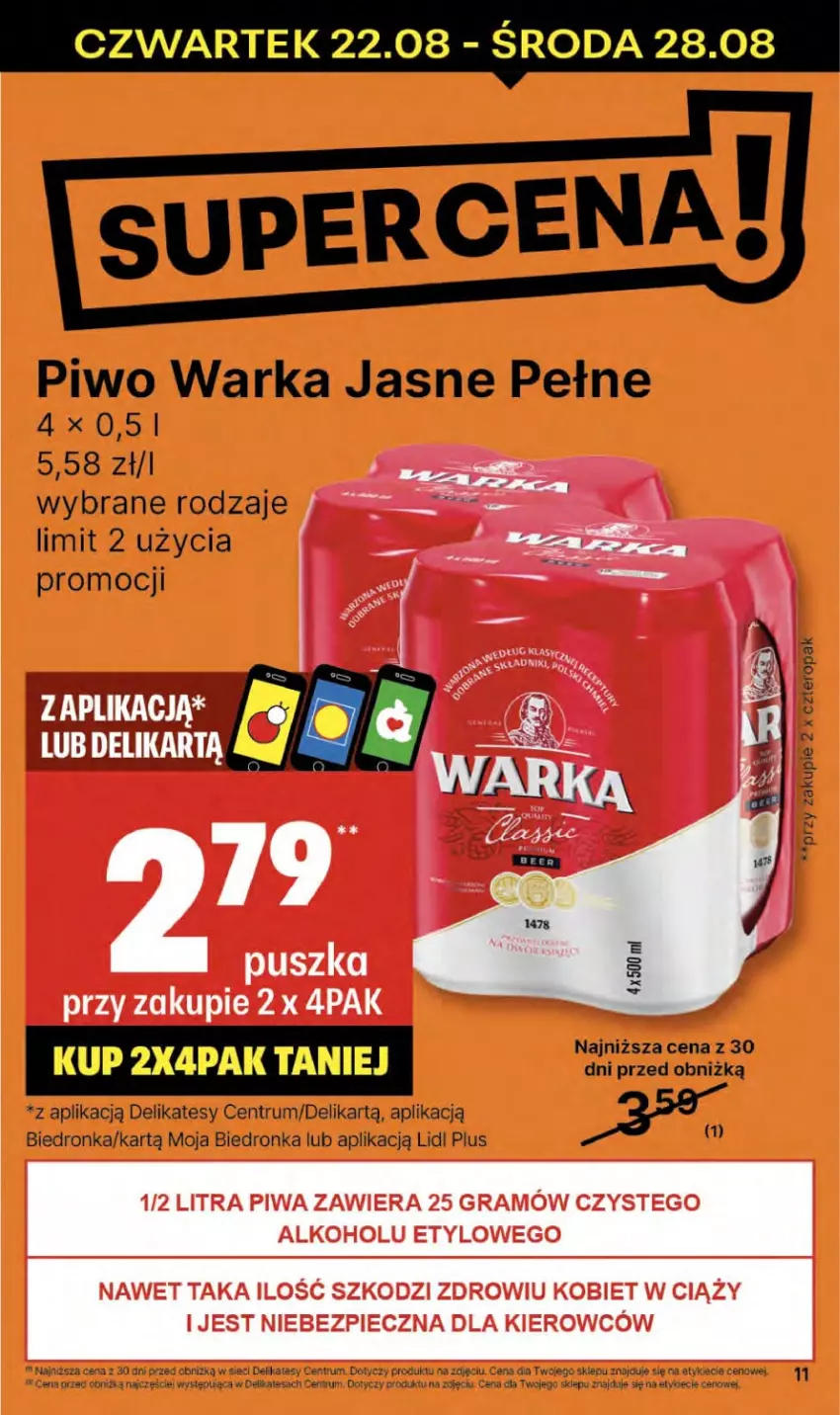 Gazetka promocyjna Delikatesy Centrum - NOWA GAZETKA Delikatesy Centrum od 22 sierpnia! 22-28.08.2024 - ważna 22.08 do 28.08.2024 - strona 11 - produkty: Dron, Gra, Piec, Piwa, Piwo, Rum, Warka