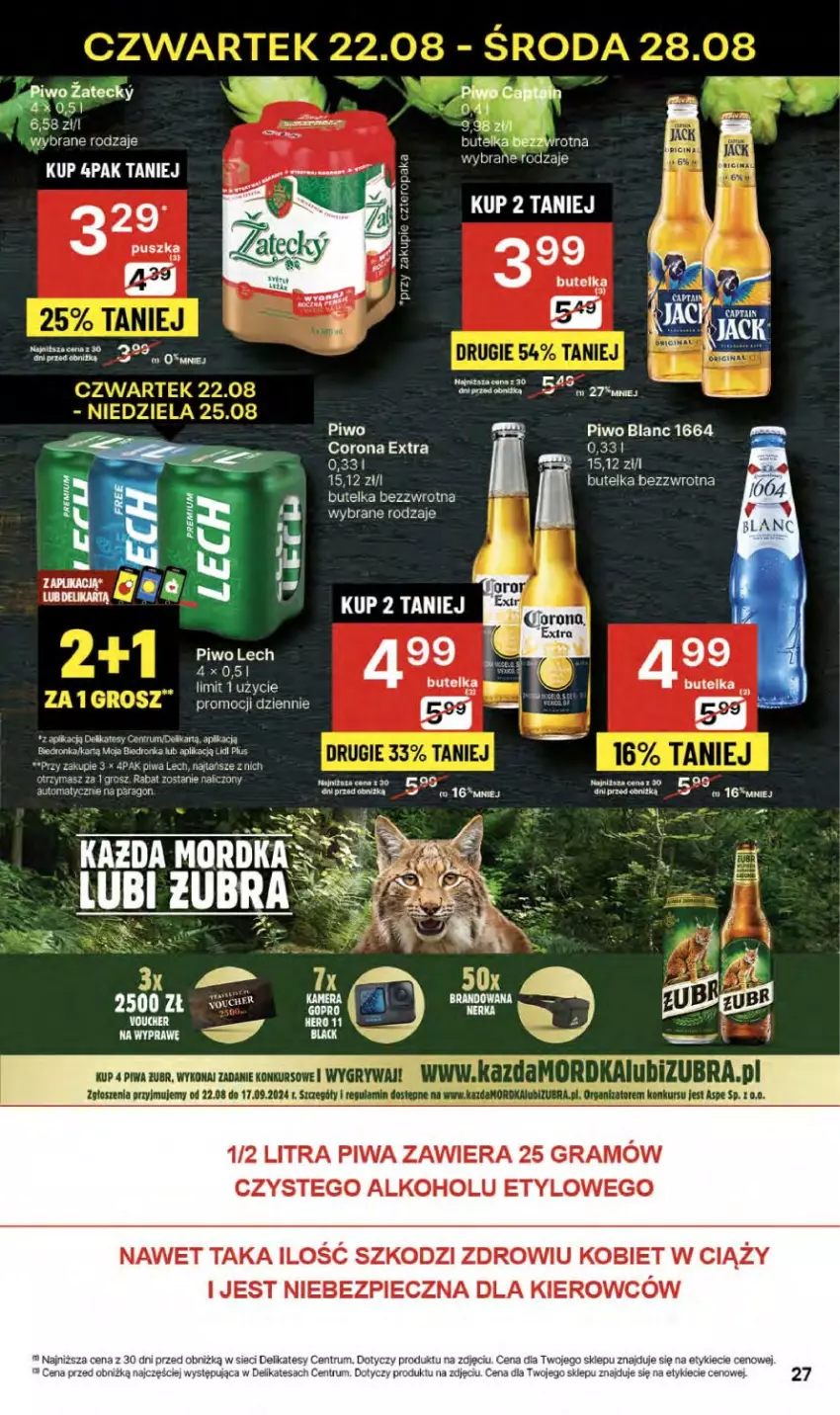 Gazetka promocyjna Delikatesy Centrum - NOWA GAZETKA Delikatesy Centrum od 22 sierpnia! 22-28.08.2024 - ważna 22.08 do 28.08.2024 - strona 27 - produkty: Corona Extra, Dron, Gra, Koc, Piec, Piwa, Piwo, Rum