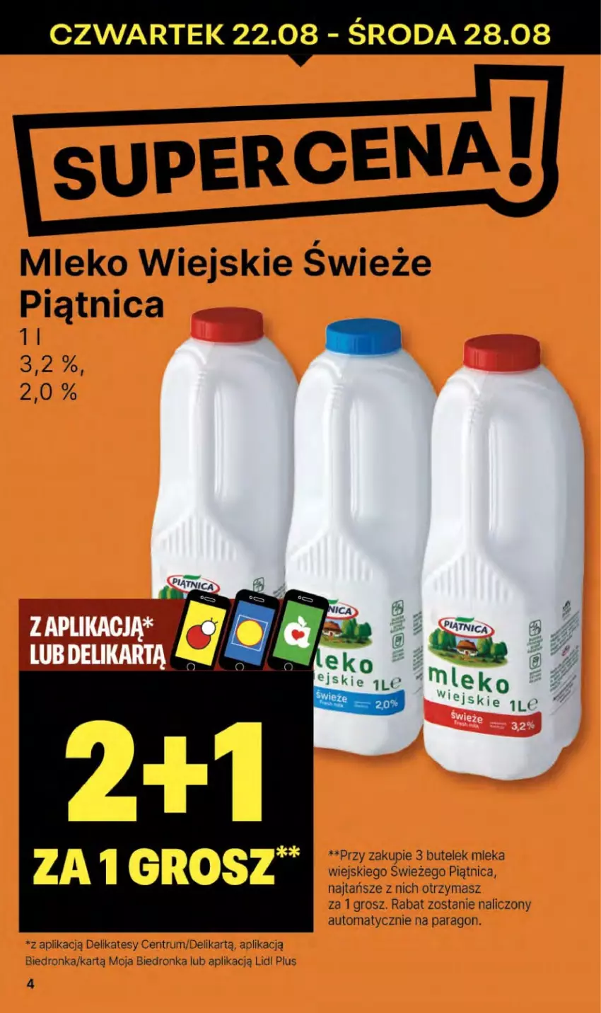 Gazetka promocyjna Delikatesy Centrum - NOWA GAZETKA Delikatesy Centrum od 22 sierpnia! 22-28.08.2024 - ważna 22.08 do 28.08.2024 - strona 4 - produkty: Dron, Mleko, Piątnica, Rum