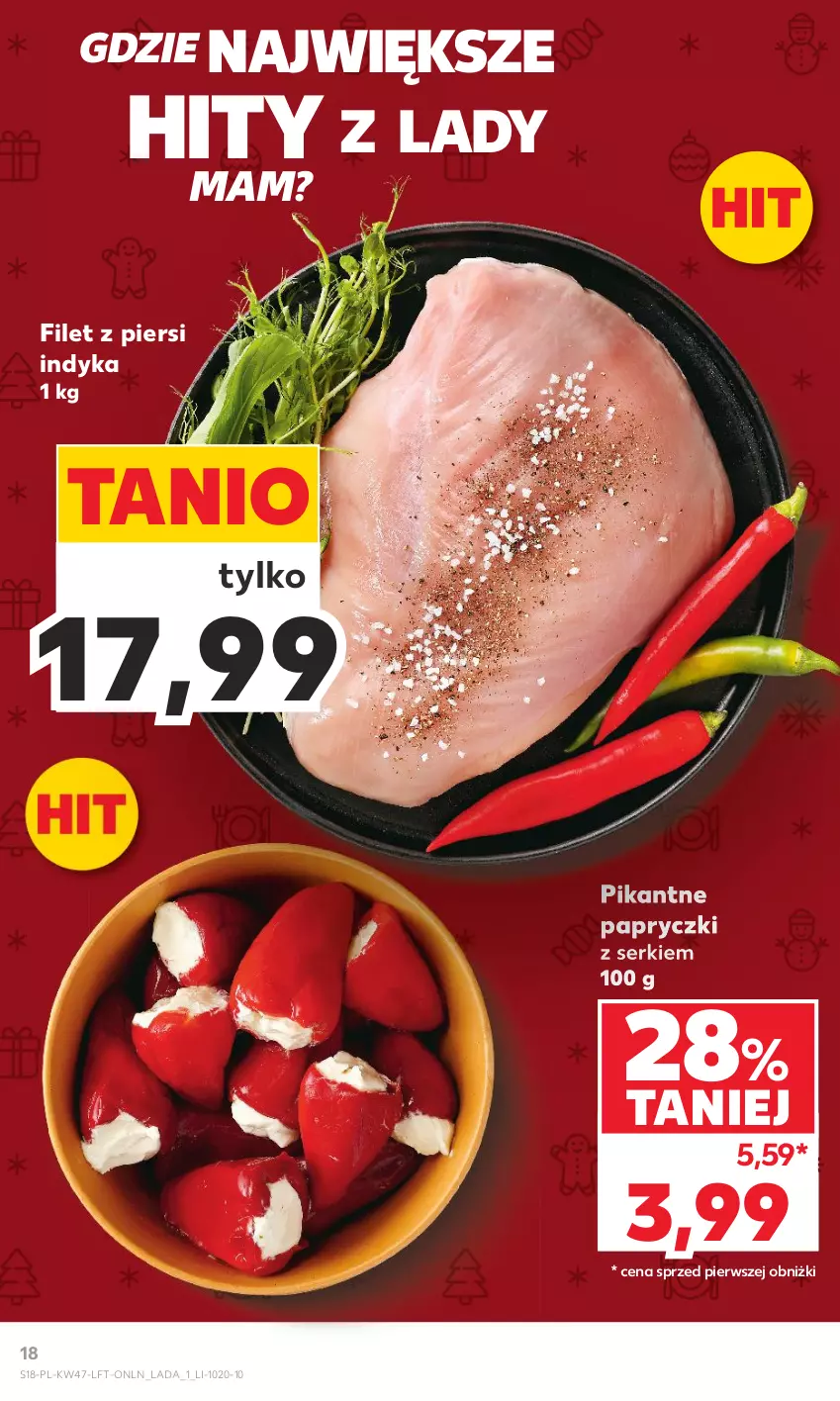 Gazetka promocyjna Kaufland - Gazetka tygodnia - ważna 23.11 do 29.11.2023 - strona 18 - produkty: Filet z piersi indyka, Ser