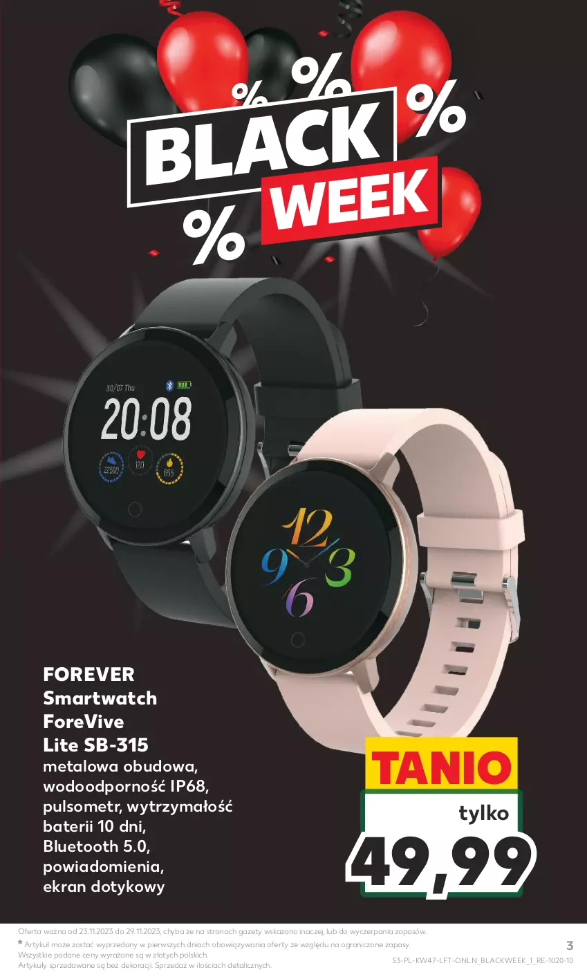 Gazetka promocyjna Kaufland - Gazetka tygodnia - ważna 23.11 do 29.11.2023 - strona 3 - produkty: Gra, Lack, Por, Smartwatch