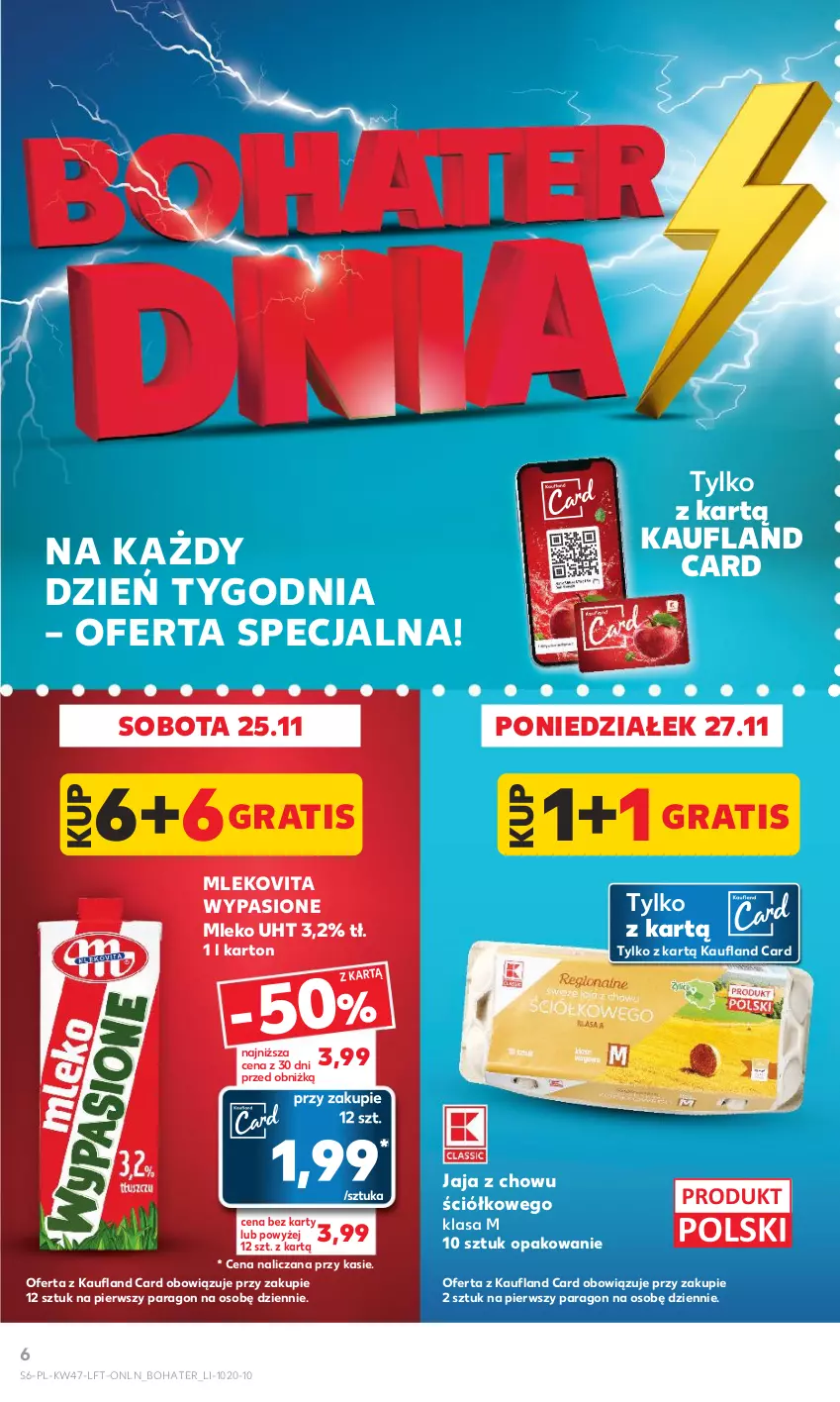 Gazetka promocyjna Kaufland - Gazetka tygodnia - ważna 23.11 do 29.11.2023 - strona 6 - produkty: Gra, Jaja, Mleko, Mlekovita