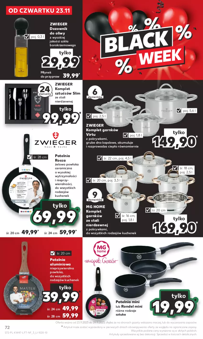 Gazetka promocyjna Kaufland - Gazetka tygodnia - ważna 23.11 do 29.11.2023 - strona 72 - produkty: Dozownik, Gra, Młynek, Patelnia, Rondel, Sok, Virtu