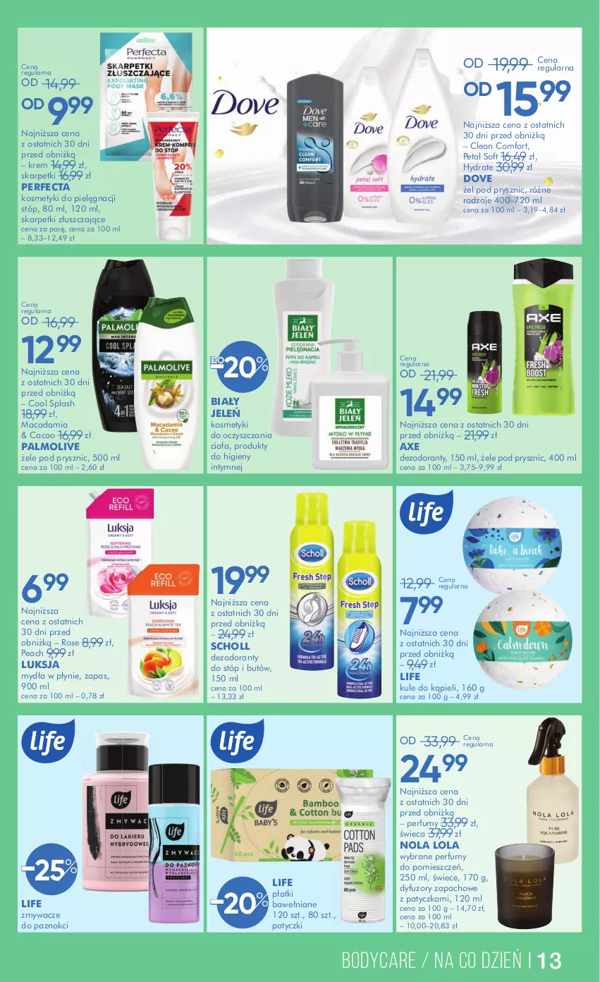 Gazetka promocyjna Super Pharm - Gazetka - ważna 02.10 do 17.10.2025 - strona 13 - produkty: Biały Jeleń, Body, Dezodorant, Dove, Karp, Kosmetyki do pielęgnacji, Luksja, Palmolive, Perfecta, Perfum, Scholl, Skarpetki
