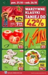 Gazetka promocyjna Aldi - Farmer ALDIK poleca świeże owoce i warzywa - Gazetka - ważna od 26.10 do 26.10.2024 - strona 2 - produkty: Piec, Sałatka, Papryka czerwona, Papryka, Sałat, Pieczarki krojone, Pomidory